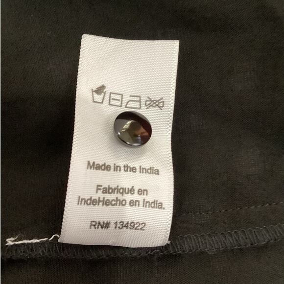 Emerson Fry India Collection Chandra Dress Long In Black Swiss Dot Size XS - Picture 16 of 16